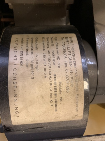 1065592-10 Hetvattentvätt Ehrle HD 1038