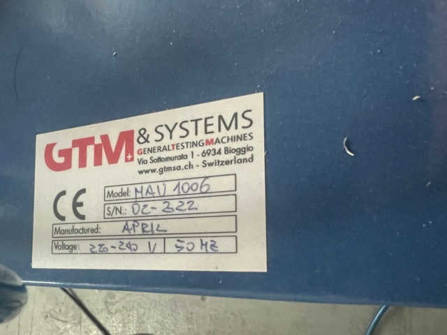 1117014-7 Shock absorption test machine GTM MAU 1006