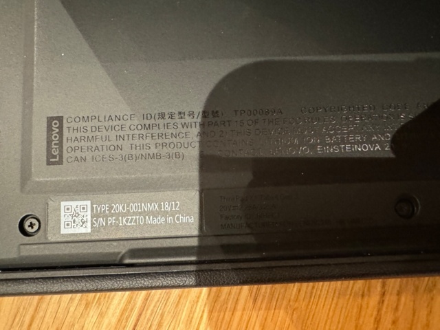 1154948-6 Thinkpad X1 Tablet Gen 3