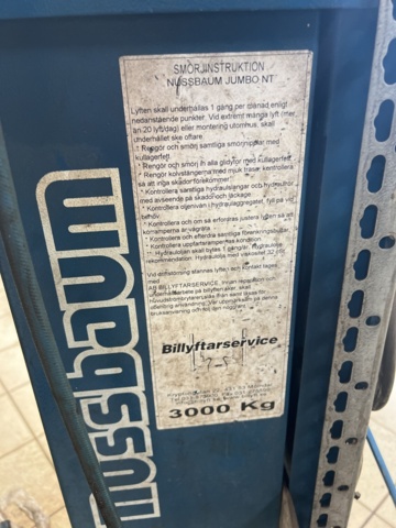 1117017-8 Scissor lift Nussbaum Jumbo-Lift II NT - 3Ton - 2007