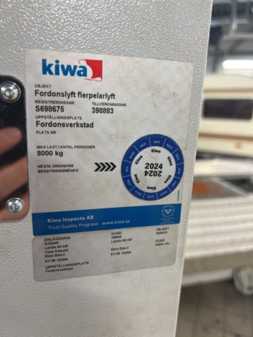 1117019-6 2-Pillar lift Nussbaum 2.80 HDI 8Ton - 2019