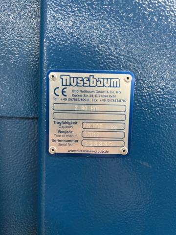 1117019-9 2-Pillar lift Nussbaum 2.80 HDI 8Ton - 2019