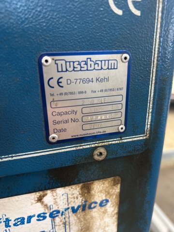 1117020-7 2-Pillar lift Nussbaum 2.30 SLE 3Ton - 2007