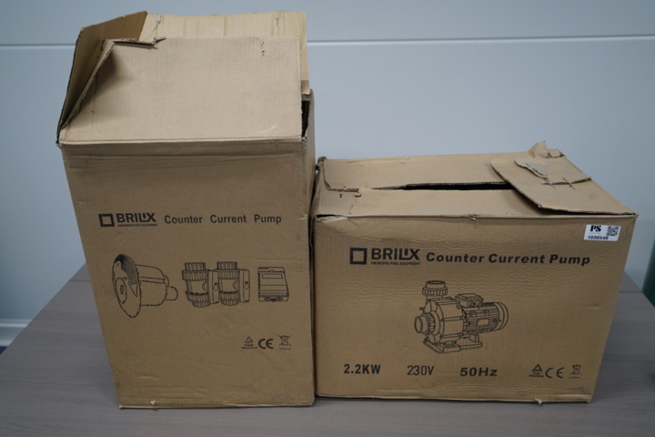 1030548-5 Brilix Jet Stream 2.2kW pump, front panel & plunger filter