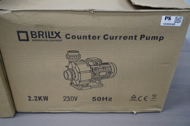 1030548-6 Brilix Jet Stream 2.2kW pump, front panel & plunger filter