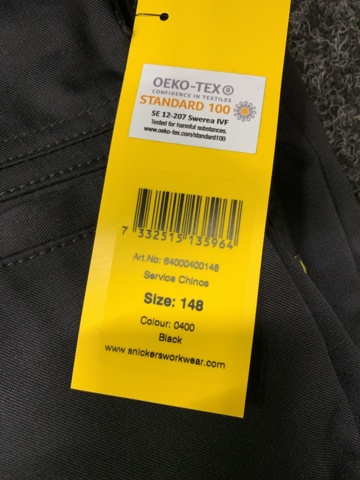 1158081-3 Service Chinos Snickers Workwear 6400, Size 148