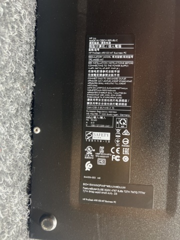 1117103-5 Computer HP ProDesk 490 G3 MT Business PC