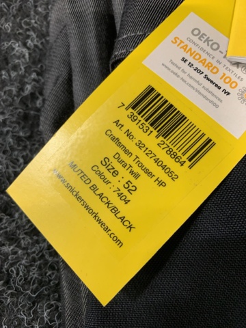 1158495-3 Work pants Snickers Workwear 3212, Size C52