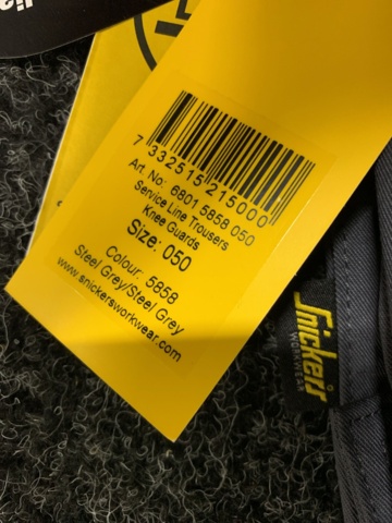 1158502-3 Work pants Snickers Workwear 6801, Size 50