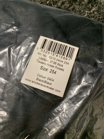 1158742-3 Work pants Snickers Workwear 6210 LiteWork, Size 254