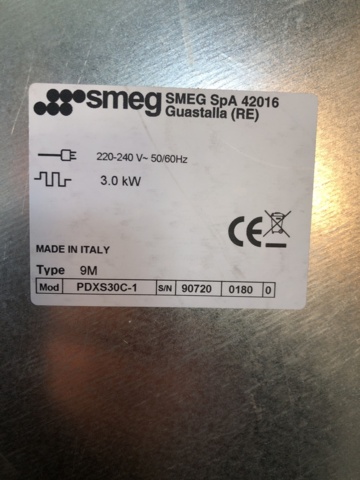 1134468-7 Smeg Glass ceramic hob 30cm Domino PDXS30C
