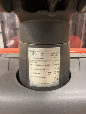 1146582-4 Track stacker - Toyota BT Staxio SWE120L - 175 hours