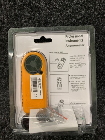 1158891-3 2 st Digital vindhastighets- och temperaturmätare