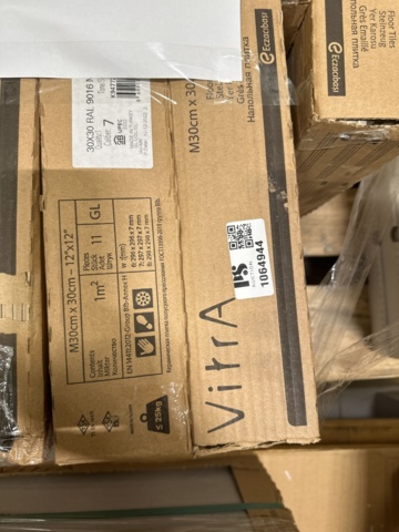 1064944-5 Clinker White Mat Ral 9016, 30x30 approx. 19 square meters