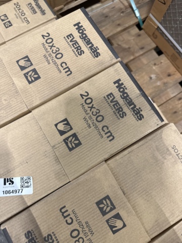 1064977-4 Tile/wall tiles White Glossy 20x30 - 10.56m2 - 11 pack