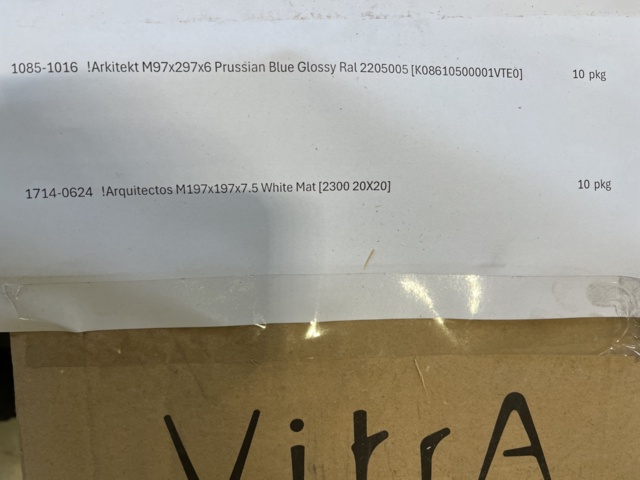 1065005-7 Tiles 10x30 Architect Prussian Blue Glossy Ral 10pc package