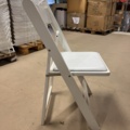 1067376-2 White wooden folding chair with white cushion 50 pcs