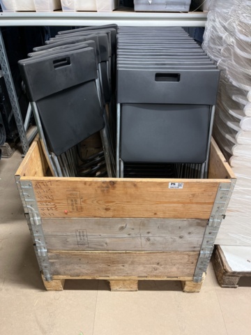 1067378-3 Black plastic folding chair GUNDE Ikea 30 pcs