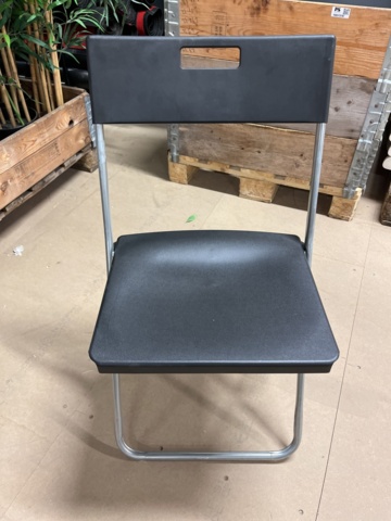 1067378-2 Black plastic folding chair GUNDE Ikea 30 pcs
