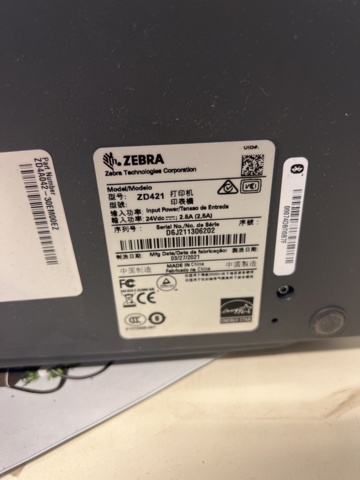 1117137-3 Label printer Zebra ZD 421