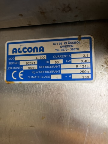 1078668-3 Refrigerator Accona C700