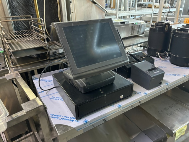 898634-2 FEC RP3615 POS system with touch screen, cash drawer, 3 receipt printers