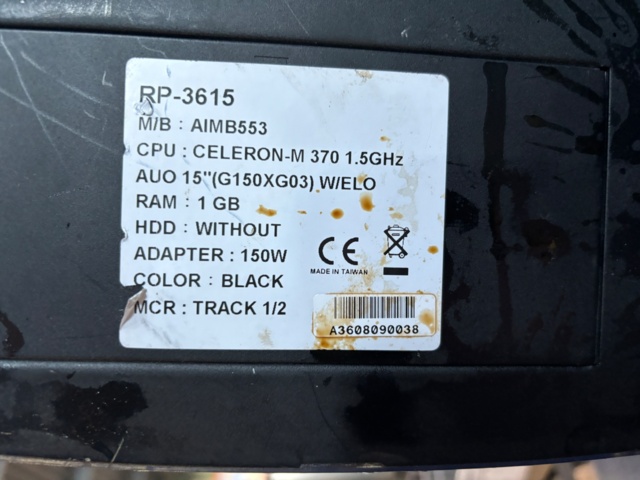 898634-4 FEC RP3615 POS system with touch screen, cash drawer, 3 receipt printers