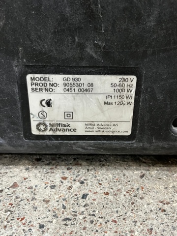 1144923-4 Vacuum cleaner, Nilfisk GD 930