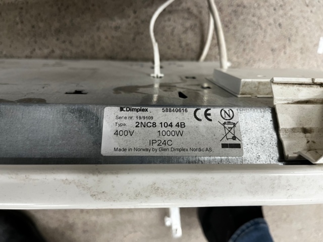 1144930-3 Electric element, Dimplex 1000W