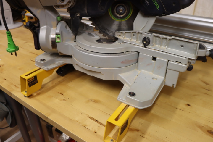 1139934-6 Festool KS60E Miter Saw with Dewalt Saw Bench