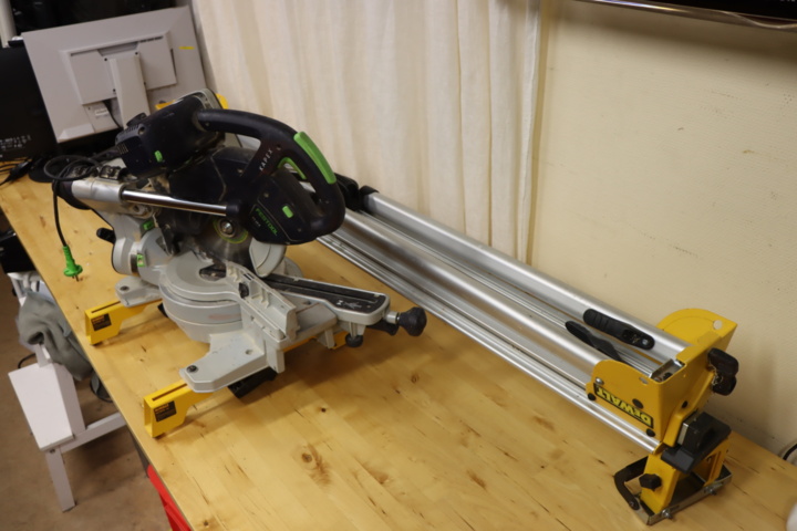 1139934-7 Festool KS60E Miter Saw with Dewalt Saw Bench