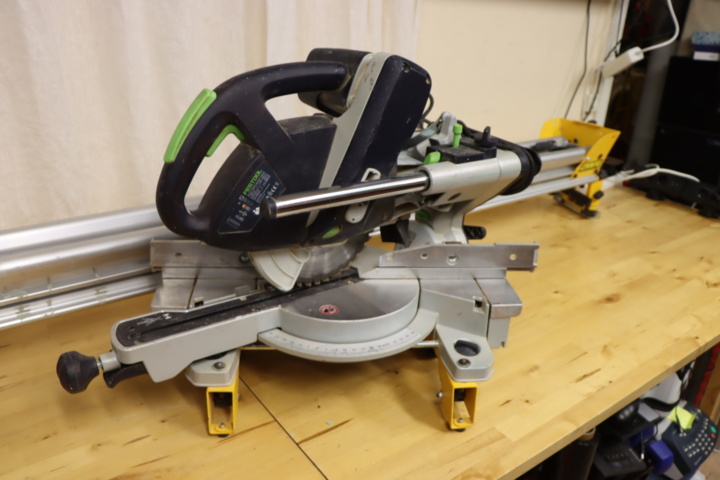 1139934-16 Festool KS60E Miter Saw with Dewalt Saw Bench