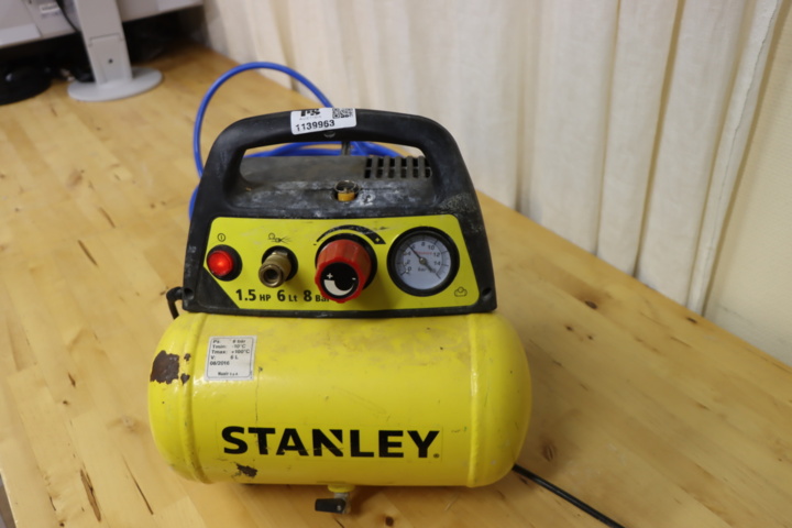 1139963-3 Stanley 1.5hp 6l, 8bar compressor