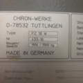 1120919-5 Chiron CNC FZ18W High speed