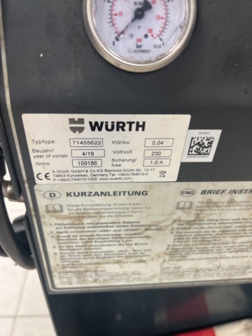 1051842-3 Brake fluid cart Wurth 71455622 - 2019