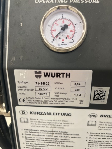 1051843-3 Brake fluid cart Wurth 71455622 - 2022