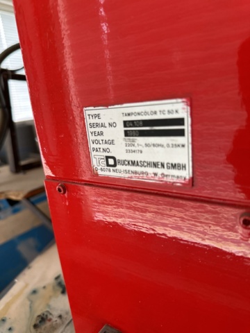 1065032-10 Tampon printing machine TCD Tamponcolor TC50K - 1980