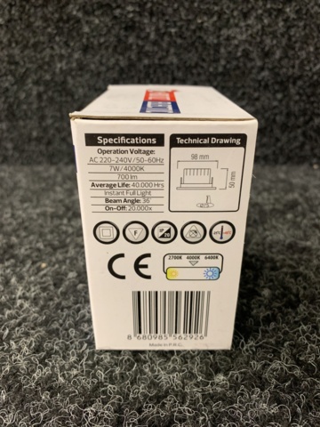 1161689-3 3 st Downlight LED Horoz Electric 7W