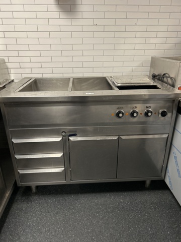 1143993-1 Heating cabinet with water bath & 3 drawers and cabinet