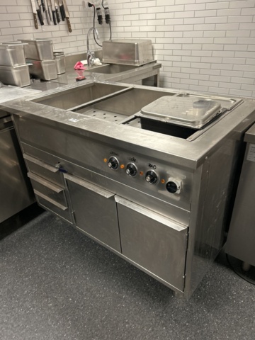 1143993-9 Heating cabinet with water bath & 3 drawers and cabinet