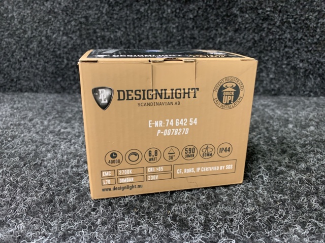 1162850-6 3 st Downlight Designlight P-0007 LED