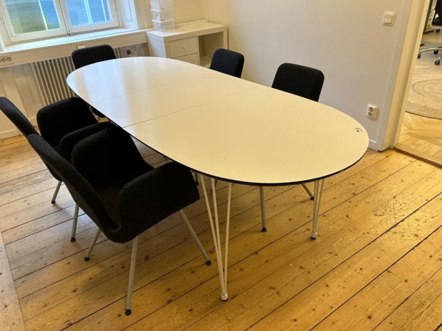 1071799-2 Conference table 3-part 5 conference chairs Patrik Ikea