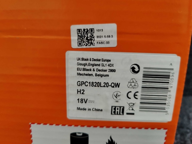 1163566-6 Grensåg Black & Decker GPC1820L20-QW 18V