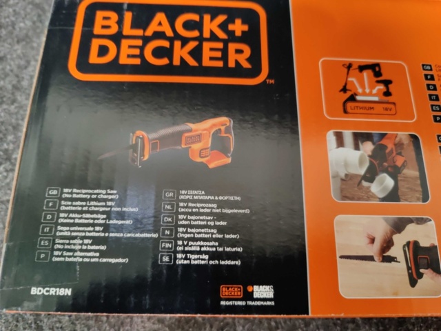 1163637-2 Tiger saw Black & Decker BDCR18N-XJ 18V