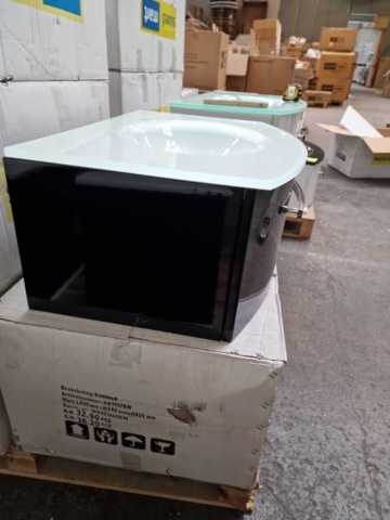 1164419-4 Ariel svart  75 cm kommod med handfat - sw105/bw