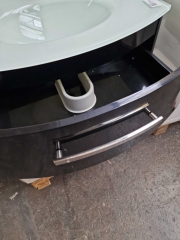 1164419-6 Ariel svart  75 cm kommod med handfat - sw105/bw