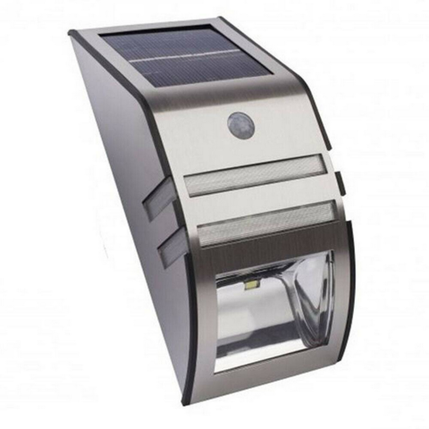 1128640-1 5 solar powered LED wall lamps with sensors