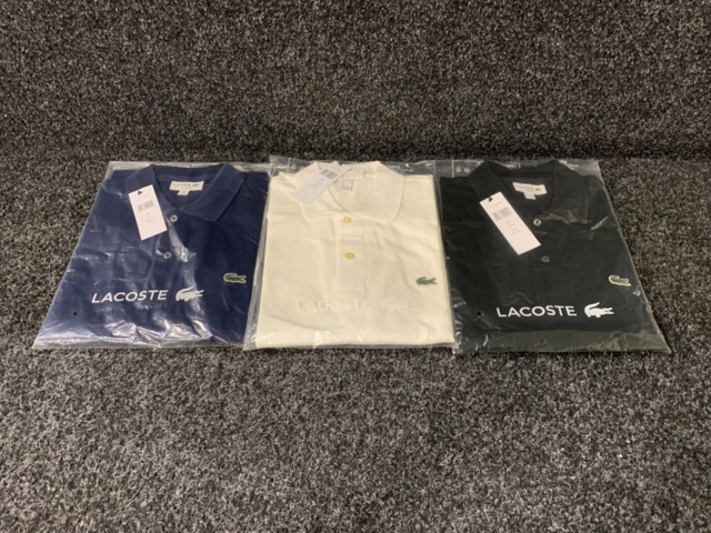 1128704-2 3 polo shirts Lacoste, Size M