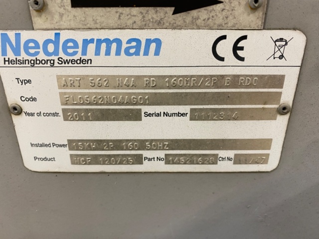 1165129-10 Welding extraction system Nederman Filtermax DFO80