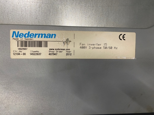 1165129-14 Welding extraction system Nederman Filtermax DFO80